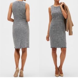 Banana Republic Navy Tweed Sheath Dress Sz 0